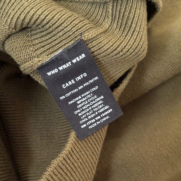 Who What Wear Olive Green Sweater Size Small - Picture 6 of 6